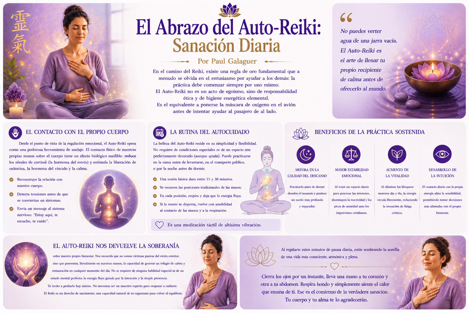 El Abrazo del Auto-Reiki: Sanaci&oacute;n Diaria