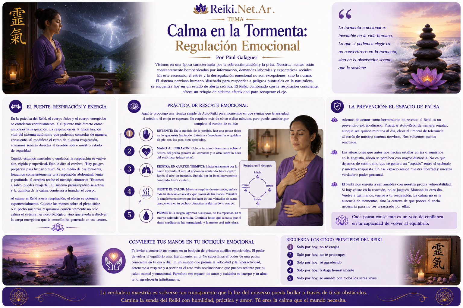 Calma en la Tormenta: Regulaci&oacute;n Emocional y Reiki