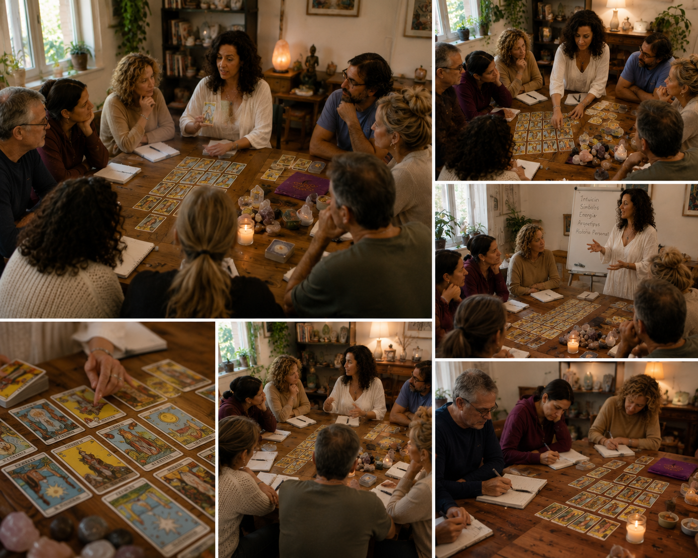 Participantes del retiro holístico de reiki disfrutando experiencias de sanación y bienestar