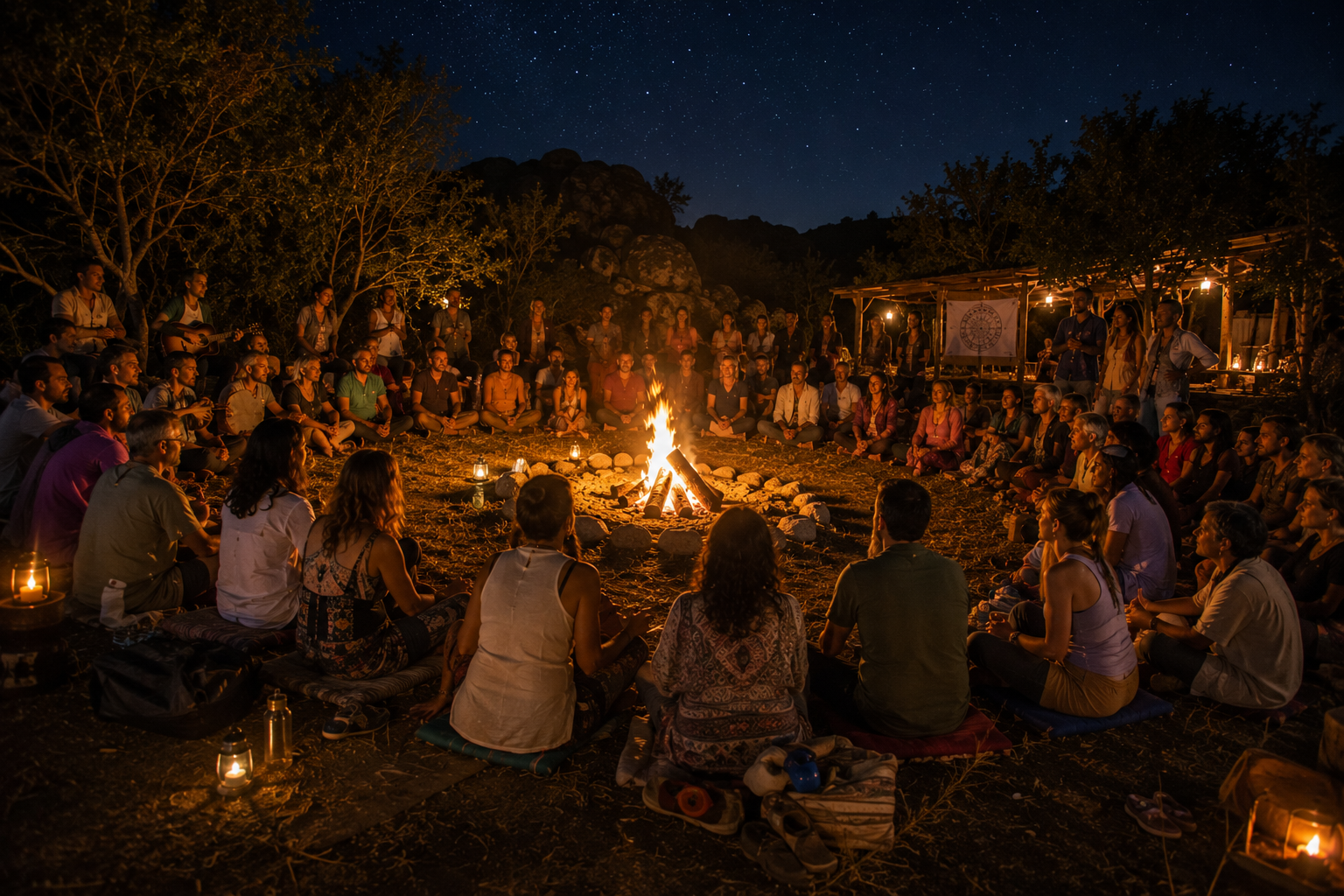 Participantes del retiro holístico de reiki disfrutando experiencias de sanación y bienestar